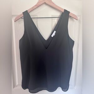 Leith Elegant Black V-Neck Camisole